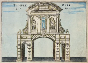 Temple Bar, die Westseite, von den Inns of Court aus 